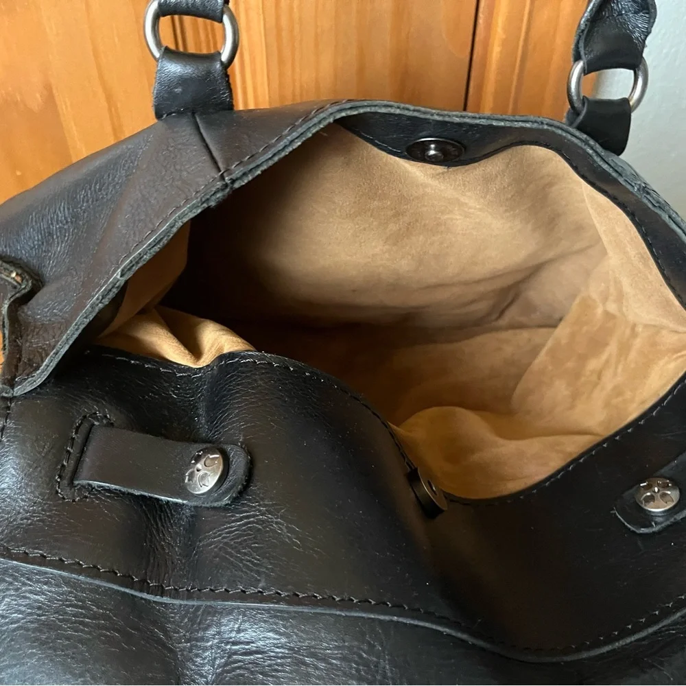 Patricia Nash Black Leather Satchel - Picture 2 of 7